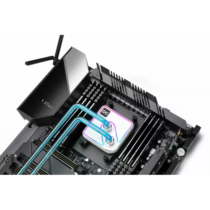 Ūdens bloks Alphacool Core 1 Aurora misiņa varš niķelis caurspīdīgs balts 72mm