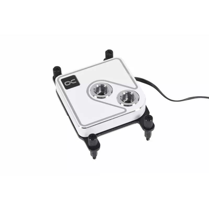 Ūdens bloks Alphacool Core 1 Aurora misiņa varš niķelis caurspīdīgs balts 72mm