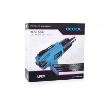 Karstā gaisa pistole Alphacool 10178 650 °C 2000 W Melna Zila