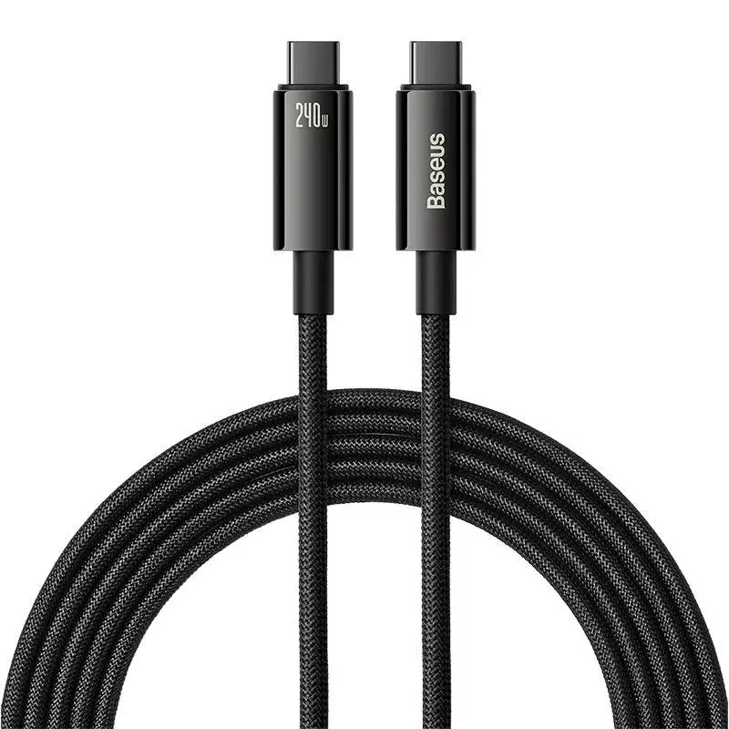 USB-C uz USB-C kabelis Baseus Tungsten Gold 240W 3m