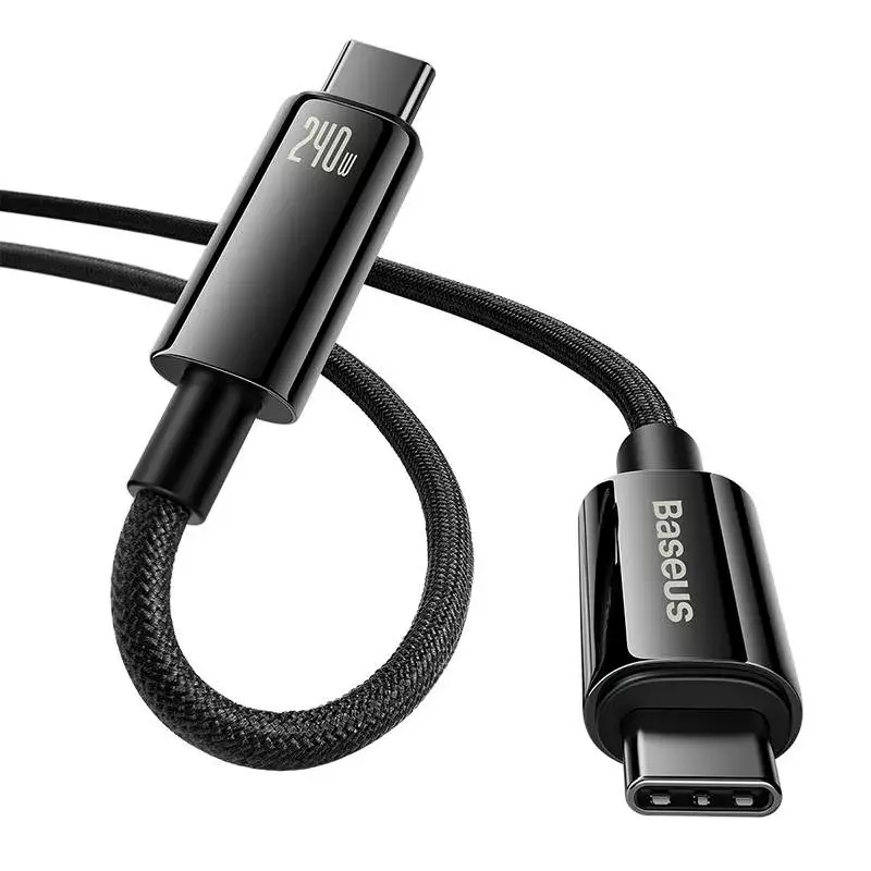 USB-C uz USB-C kabelis Baseus Tungsten Gold 240W 3m