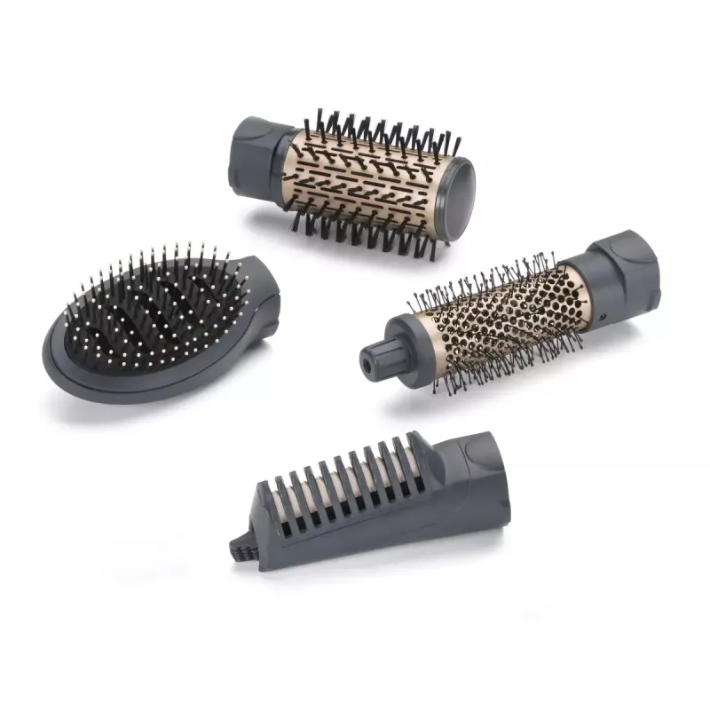 Karstā gaisa suka BaByliss Style Pro 1000 AS965E — 1000 W, 2,5 m vads, 4 suku uzgaļi, keramikas sildītājs, jonu tehnoloģija, automātiska rotācija