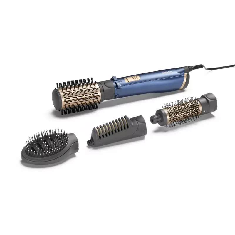 Karstā gaisa suka BaByliss Style Pro 1000 AS965E — 1000 W, 2,5 m vads, 4 suku uzgaļi, keramikas sildītājs, jonu tehnoloģija, automātiska rotācija