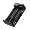 Baterijas lādētājs XTAR SC2 Li-ion 18650 USB-C 2 sloti, USB-C barošana, LED indikatori, melns