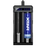 Baterijas lādētājs XTAR SC2 Li-ion 18650 USB-C 2 sloti, USB-C barošana, LED indikatori, melns