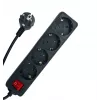 Microconnect MC-GRU0045BS strāvas pagarinātājs 5 m 4 maiņstrāvas rozetes Iekštelpām Melns