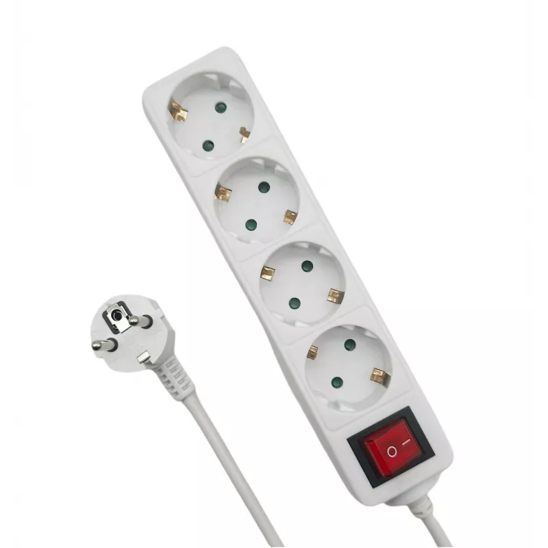 Microconnect MC-GRU0045WS strāvas pagarinātājs 5 m 4 maiņstrāvas kontaktligzdas(-u) Iekštelpām Balts