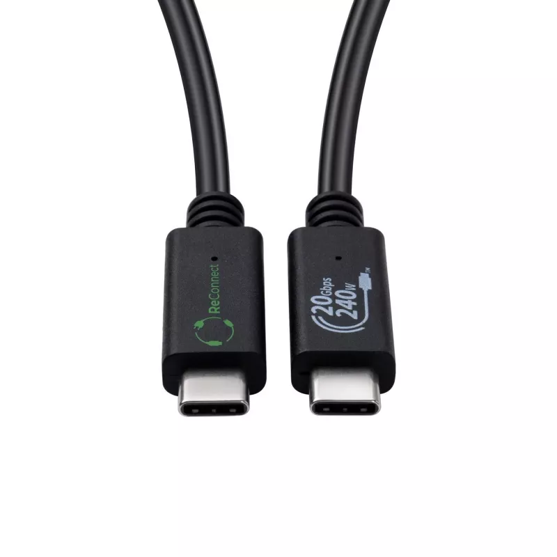 Microconnect ECO-USB3.2CC0.5 USB kabelis USB 3.2 Gen 2x2 0.5 m USB C Melns