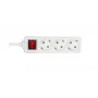 Microconnect GRU0035WS pagarinātājs 5 m 3 maiņstrāvas kontaktligzdas balts