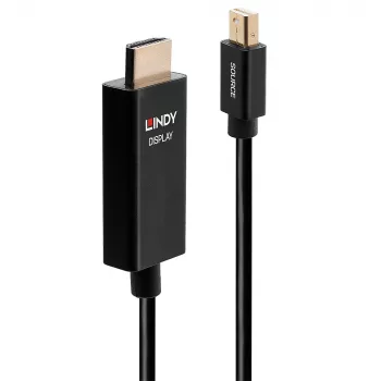 Lindy 2m Active Mini DisplayPort to HDMI kabelis with HDR