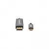 Manhattan USB-C uz DisplayPort 1.4 kabelis, 8K@60Hz, 3m, vīr. uz vīr., nav divvirzienu, melns, trīs gadu garantija