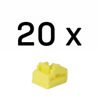 Porta bloķētājs Lindy RJ-45 Port Blockers Without Key Pack of 20 dzeltena