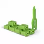Portu bloķētāju komplekts Lindy SFP Port Locks zaļš 10 gab. + 1 atslēga, saderīgs ar SFP, 20×74.5×5.9 mm
