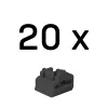 Portu bloķētājs Lindy RJ-45 (iepakojumā 20 gab.) – melns, ABS, 20×74,5×5,9 mm
