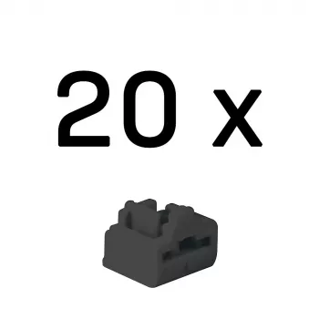 Portu bloķētājs Lindy RJ-45 (iepakojumā 20 gab.) – melns, ABS, 20×74,5×5,9 mm