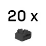 Portu bloķētājs Lindy RJ-45 (iepakojumā 20 gab.) – melns, ABS, 20×74,5×5,9 mm