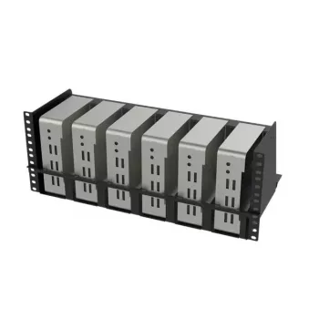 Mini PC šasija Lanview LVR-MINIPC-BRACK-4UBL — kompakts metāla korpuss, modelis LVR-MINIPC-BRACK-4UBL