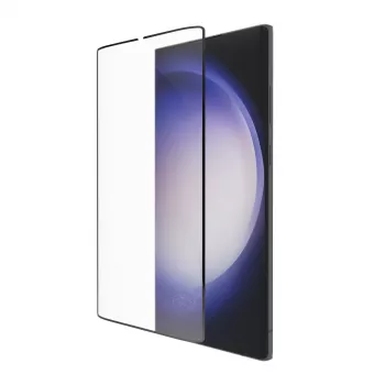 dbramante1928 Eco-Shield Samsung Galaxy S23 Ultra Melna maliņa Putekļu Skrāpējumu Izturīgs Rūdīta Stikla Ekrāna Aizsargs