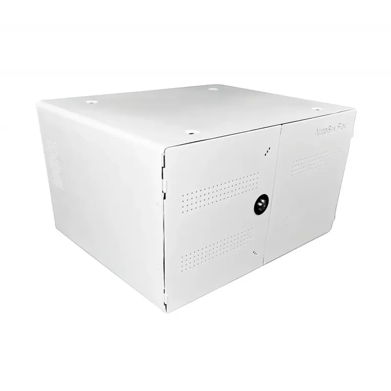 Portatīvo ierīču pārvaldības skapis LEBA NoteBox 16 ar atslēgas slēdzeni, USB-C pieslēgvietām, 12 W katrai ierīcei, USB 2.0, montāža pie sienas vai uz galda, balts