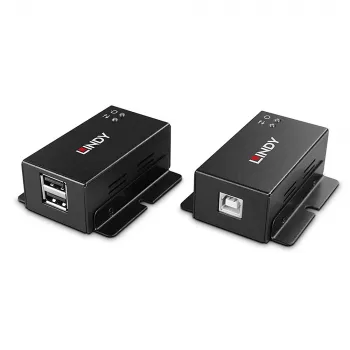 Tīkla raidītājs un uztvērējs Lindy 50m 2 Port USB 2.0 Cat. 6 paplašinātājs