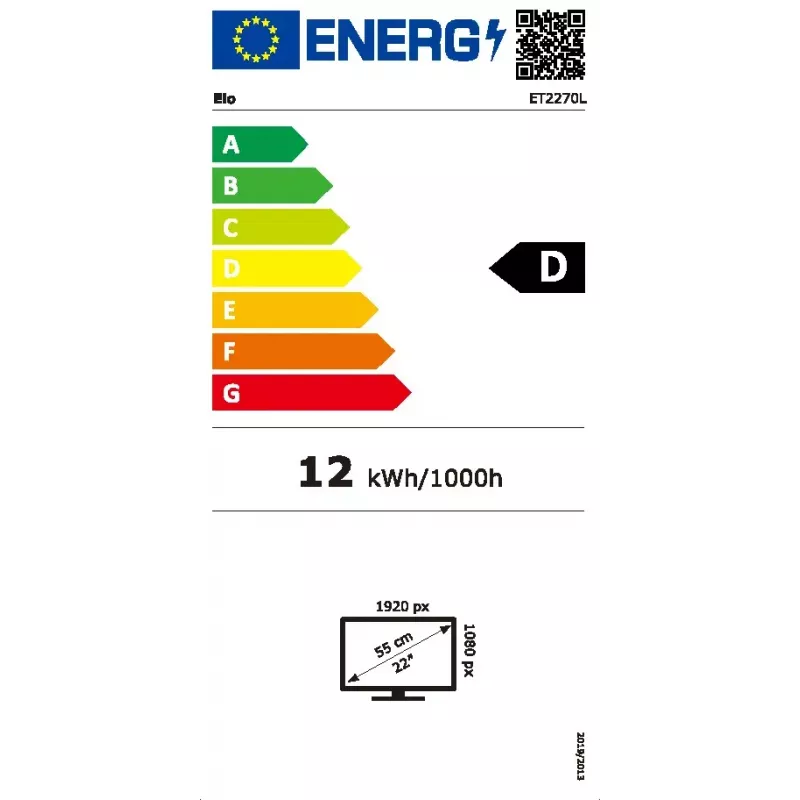 Pieskāriena monitors Elo Touch Solutions E511214 21,5 collu 1920x1080 4K Ultra HD
