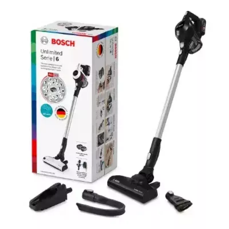 Bosch Serie 6 BBS611BSC stick vacuum/electric broom 2-in-1 stick vacuum baterija Dry Bagless Melns 2.5 Ah
