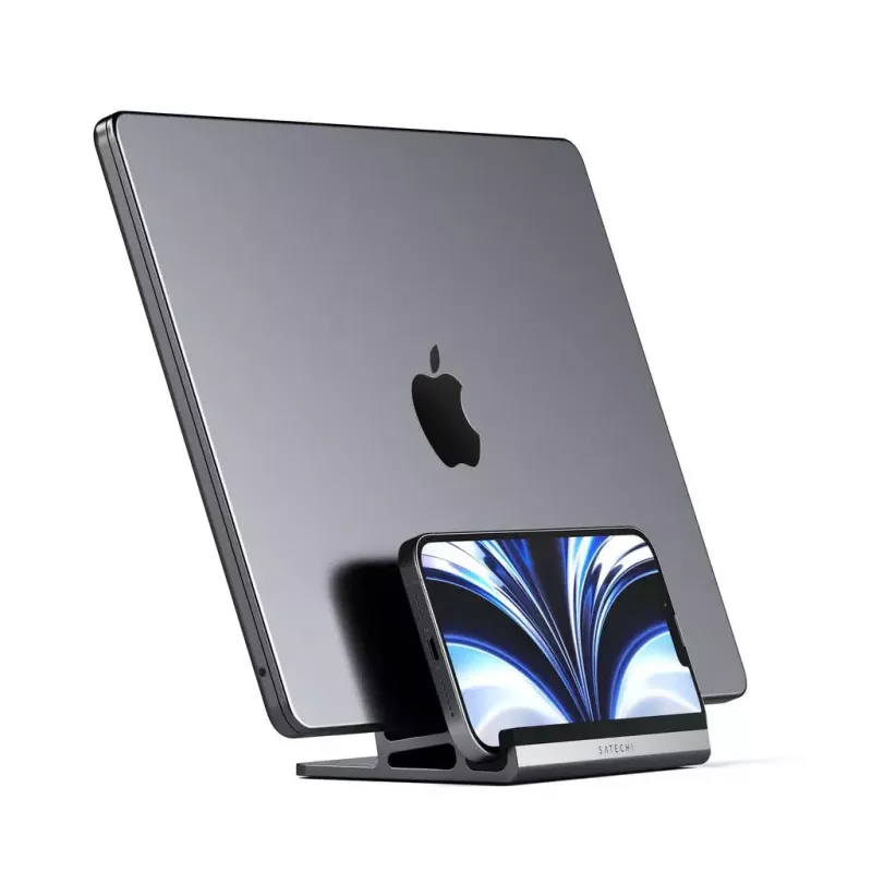 Klēpjdatora un planšetdatora statīvs Satechi ST-ADVSM sudraba krāsā, saderīgs ar MacBook Pro