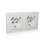 ICY BOX IB-MPS4200W-PD kontaktligzda F tips + USB A + USB C balta