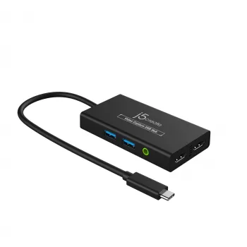Video uztveršanas USB centrmezgls j5create JVA01-N 1920x1080 30Hz Melns