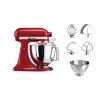 Virtuves kombains KitchenAid Artisan 5KSM175PS — 300 W, 4,8 L nerūsējošā tērauda bļoda, sarkans