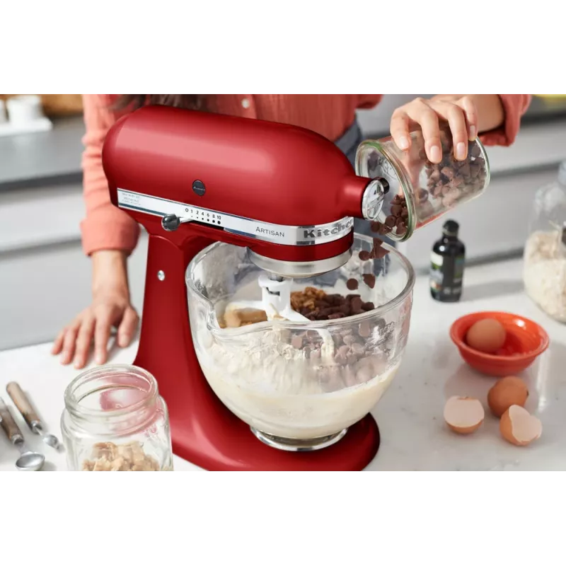 Virtuves kombains KitchenAid Artisan 5KSM175PS — 300 W, 4,8 L nerūsējošā tērauda bļoda, sarkans