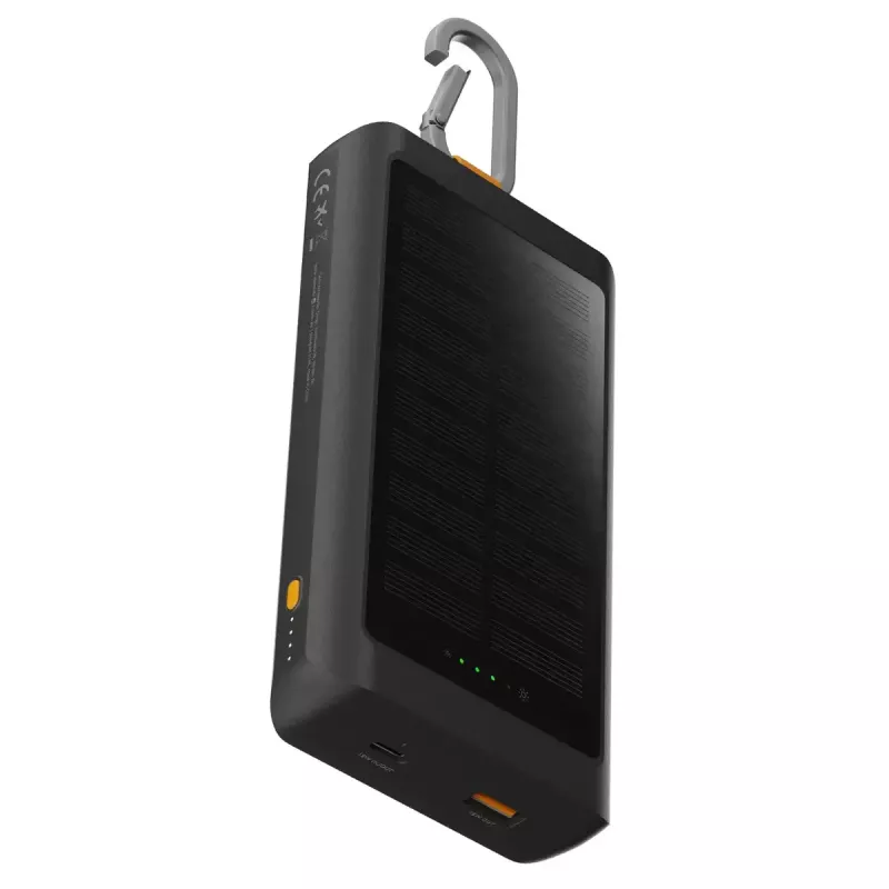 Ārējais akumulators Xtorm XG2S101 — 10000 mAh LiPo, 30 W, USB‑C + USB‑A, pelēks/melns/oranžs