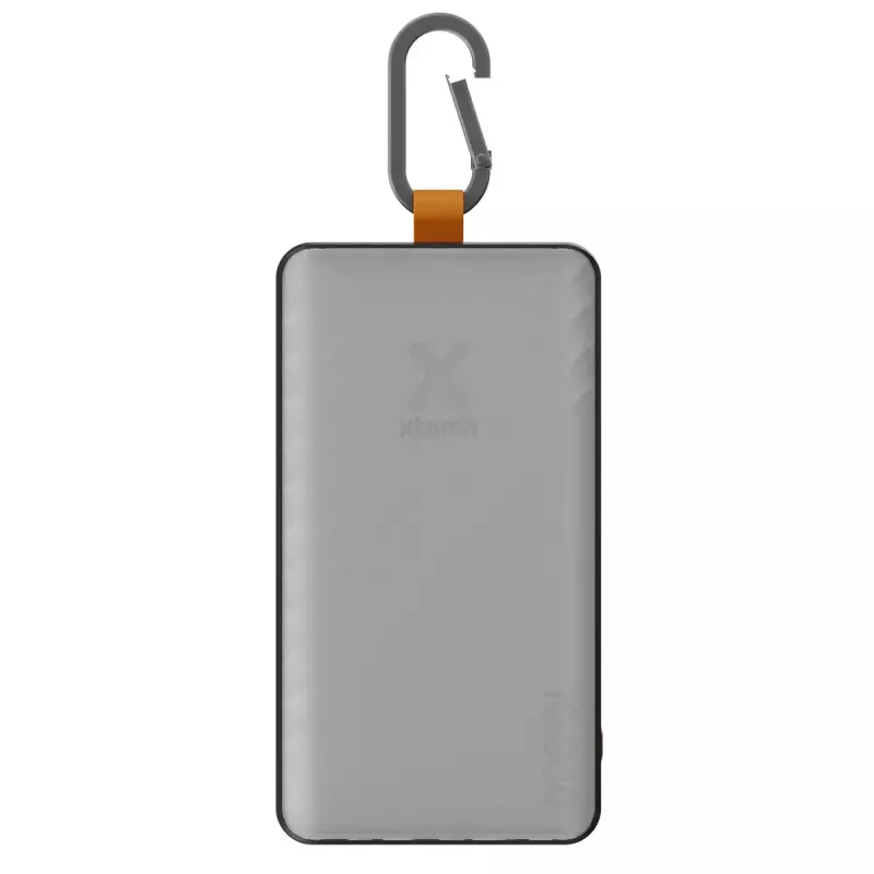 Ārējais akumulators Xtorm XG2S101 — 10000 mAh LiPo, 30 W, USB‑C + USB‑A, pelēks/melns/oranžs