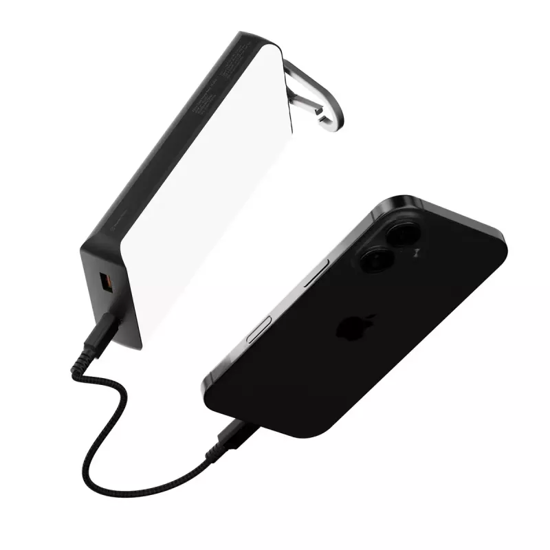 Ārējais akumulators Xtorm XG2S101 — 10000 mAh LiPo, 30 W, USB‑C + USB‑A, pelēks/melns/oranžs