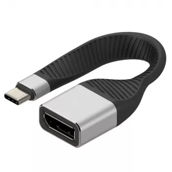 Techly ICOC-USBC-DP12 video kabeļa adapteris 0.131 m USB Type-C DisplayPort melns