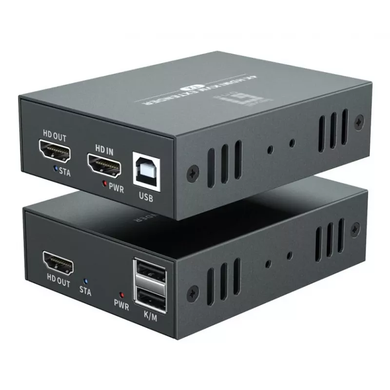 AV pagarinātājs (raidītājs un uztvērējs) LEVELONE HVE-8111, 3840x2160, Cat6, USB-A/USB-B, līdzstrāva 12V (2 gab.)