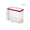 Pārtikas trauks rotho LOFT 2,1 L taisnstūrveida caurspīdīgs 100×200×142 mm, tehnopolimērs