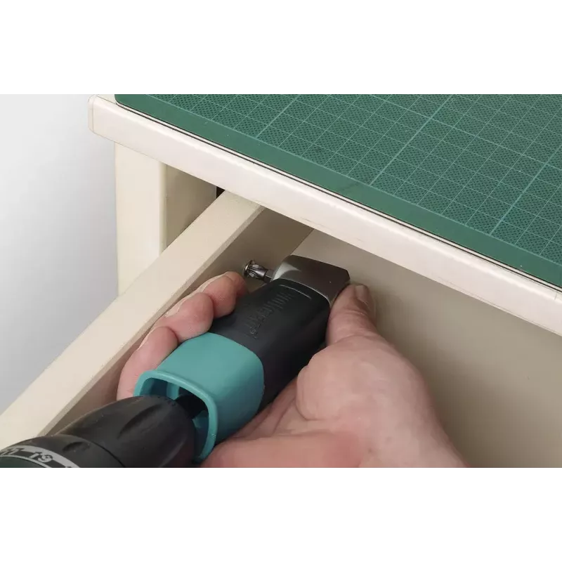 Leņķa pārnesumkārba skrūvgriezim Wolfcraft 4688000, sešstūra kāts 6,35 mm, maks. griezes moments 13 N·m, 400 RPM, melna