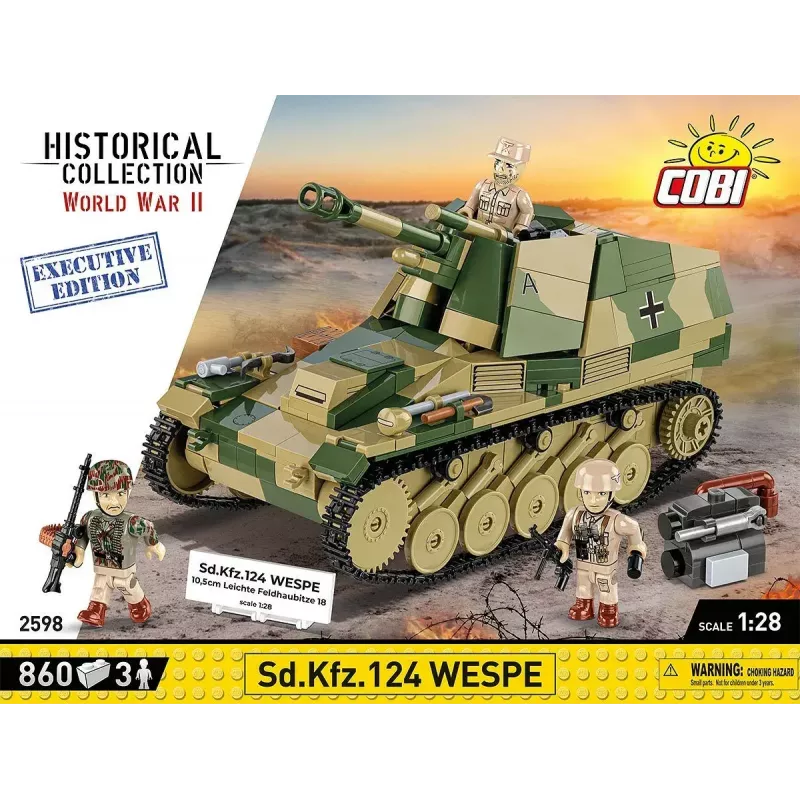 Cobi Blocks SD.KFZ.124 Wespe modeļa komplekts, 860 klucīši