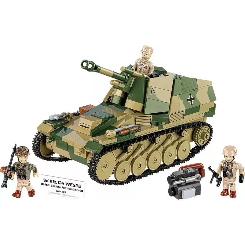 Cobi Blocks SD.KFZ.124 Wespe modeļa komplekts, 860 klucīši