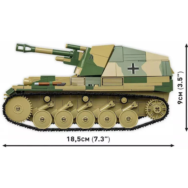 Cobi Blocks SD.KFZ.124 Wespe modeļa komplekts, 860 klucīši