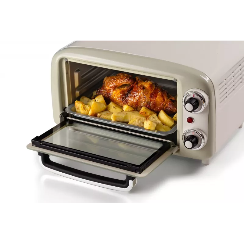 Ariete 3919 Electric Oven Vintage, 800W, 10L capacity, Double glass, Retro, Beige