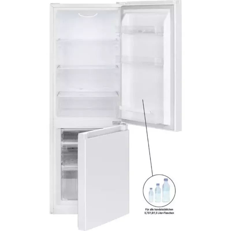 Brīvi stāvošs ledusskapis BOMANN KG 320.2 – 165 L kopā (ledusskapis 122 L, saldētava 43 L), E klase, 143 cm, balts