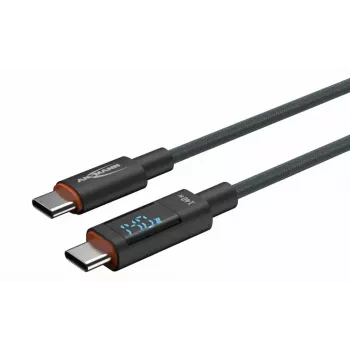 USB kabelis Ansmann 1700-0176 USB 2.0 1,2 m USB-C antracīta krāsā