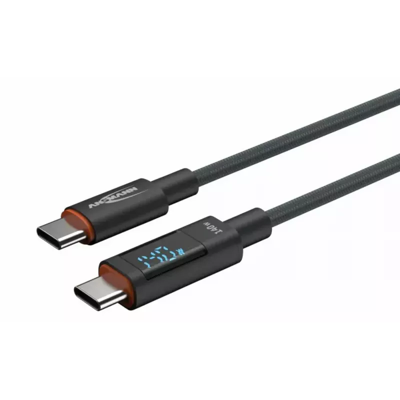 USB kabelis Ansmann 1700-0176 USB 2.0 1,2 m USB-C antracīta krāsā