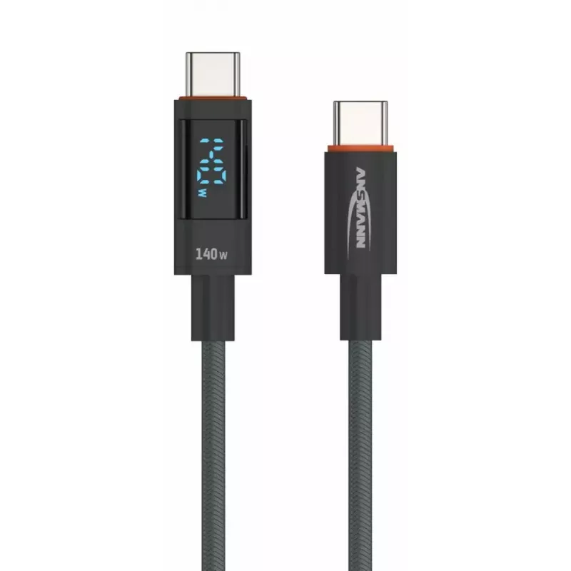 USB kabelis Ansmann 1700-0176 USB 2.0 1,2 m USB-C antracīta krāsā