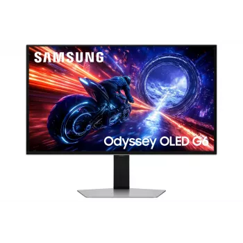 Samsung G60SF datora monitors 68,6 cm (27 colli) 2560 x 1440 pikseļi Quad HD OLED Sudrabs