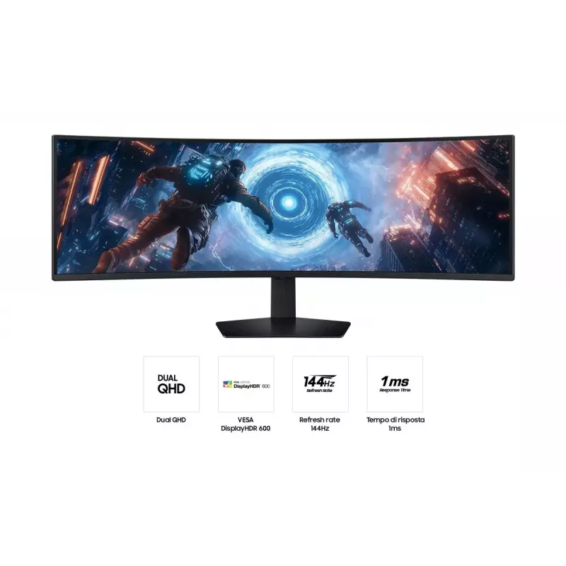 Samsung S49FG912EU datora monitors 124,5 cm (49 colli) 5120 x 1440 pikseļi Dual QHD LCD Melns