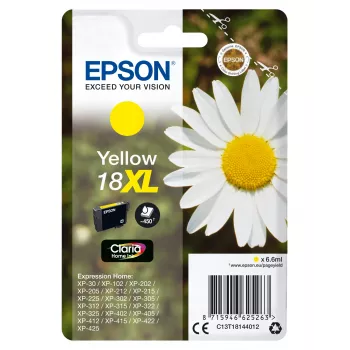 Cartridge Epson 18XL dzeltena 450 lapas Blæk C13T18144012