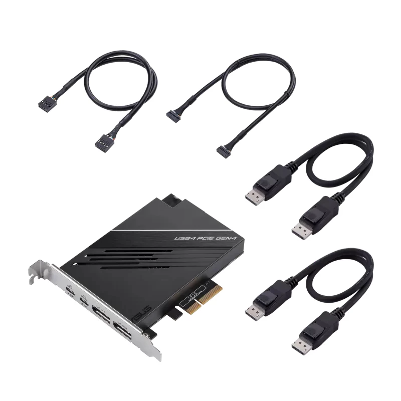ASUS USB4 PCIe Gen4 karte saskarnes kartes/adapteris Iekšējais DisplayPort, USB Type-C